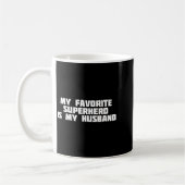 Mein Lieblings-Superheld mein Mann _ Held Heldin Kaffeetasse (Links)