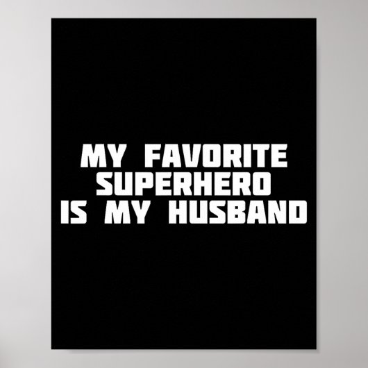 Mein Lieblings-Superheld mein Mann _ Held Heldin Poster (Vorne)
