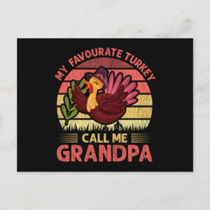 Mein Lieblings-Truthahn nenne mich Opa Thanksgivin Postkarte