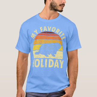 Mein Lieblings-Urlaub Retro Groundhog Day Woodchuc T-Shirt