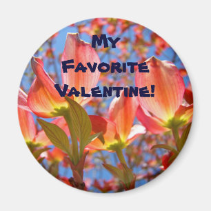 Mein Lieblings-Valentine-Magnet-Geschenk Rosa Dogw Magnet