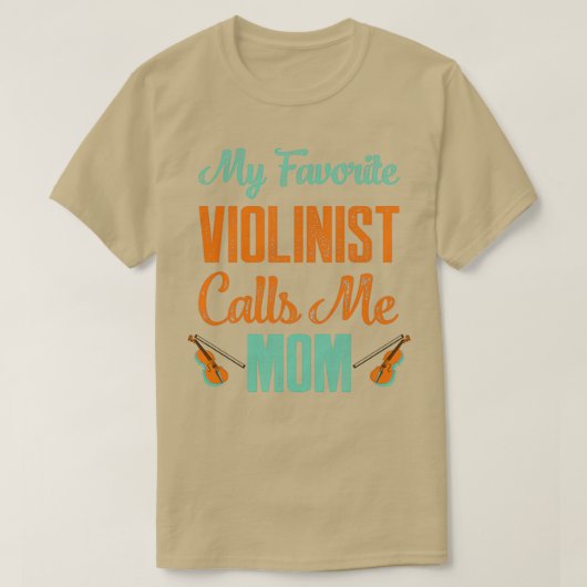 Mein Lieblings-Violinist nennt mich Mama Violinspi T-Shirt (Design vorne)