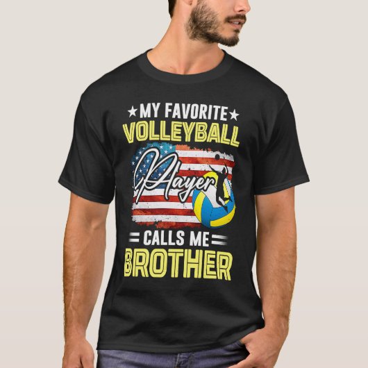 Mein Lieblings-Volleyball-Spieler nennt mich Brude T-Shirt (Vorderseite)