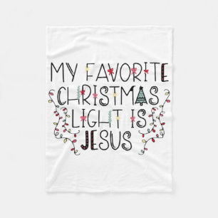 Mein Lieblings-Weihnachtslicht ist Jesus Fleecedecke