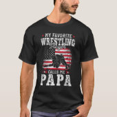 Mein Lieblings-Wrestling nennt mich Papa Vathers T-Shirt (Vorderseite)