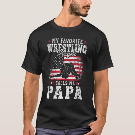 Mein Lieblings-Wrestling nennt mich Papa Vathers T-Shirt (Vorderseite)