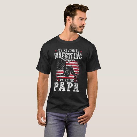 Mein Lieblings-Wrestling nennt mich Papa Vathers T-Shirt (Vorne ganz)