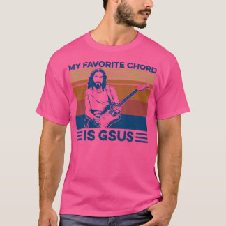 Mein Lieblingsakord ist der lustige Jesus, der Git T-Shirt