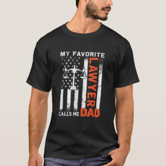 Mein Lieblingsanwalt nennt mich Vater USA Flaggenv T-Shirt