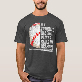 Mein Lieblingsbaseballspieler nennt mich Opa Vater T-Shirt