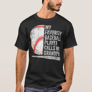 Mein Lieblingsbaseballspieler nennt mich Opa Vater T-Shirt