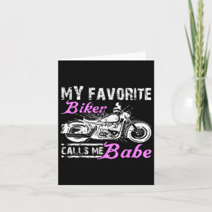 Mein Lieblingsbiker nennt mich Bybe Funny Valentin Karte
