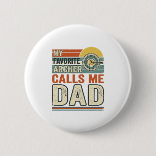 Mein Lieblingsbogenschütze nennt mich Dad Vintage  Button