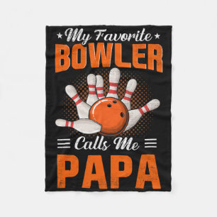 Mein Lieblingsbowler nennt mich Papa Bowling Fathe Fleecedecke