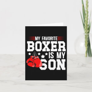 Mein Lieblingsboxer ist mein Son Boxing Vater Karte