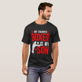 Mein Lieblingsboxer ist mein Son Boxing Vater T-Shirt (Vorne ganz)