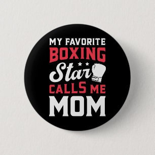 Mein Lieblingsboxstar nennt mich Mama Mütter Tag F Button