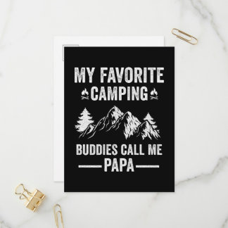 Mein Lieblingscampen - Kumpel nennen mich Papa Einladungspostkarte