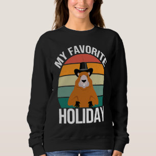 MEIN LIEBLINGSFEIERTAG  MURMELTIER TAG SONNENUNTER SWEATSHIRT