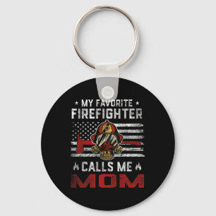 Mein Lieblingsfeuerwehrmann nennt mich Mama Usa Fl Schlüsselanhänger