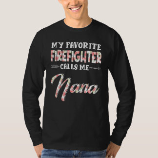 Mein Lieblingsfeuerwehrmann nennt mich Nana Floral T-Shirt