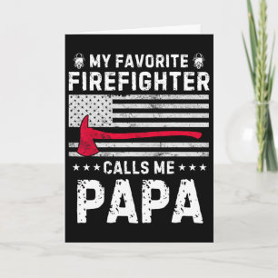 Mein Lieblingsfeuerwehrmann nennt mich Papa Feuerw Karte