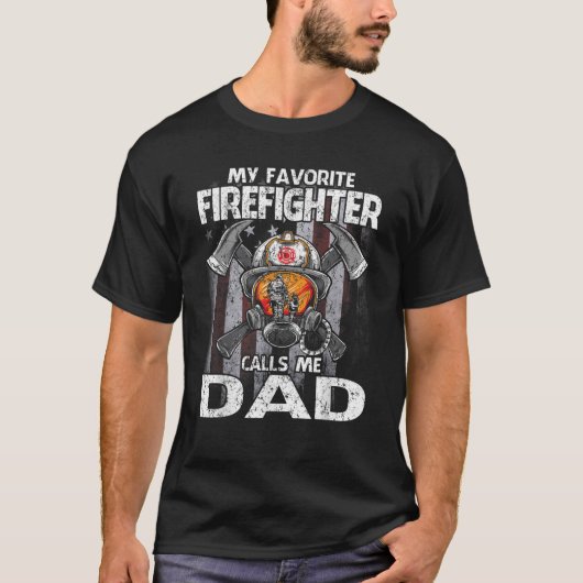 Mein Lieblingsfeuerwehrmann nennt mich Vater T Shi T-Shirt (Vorderseite)
