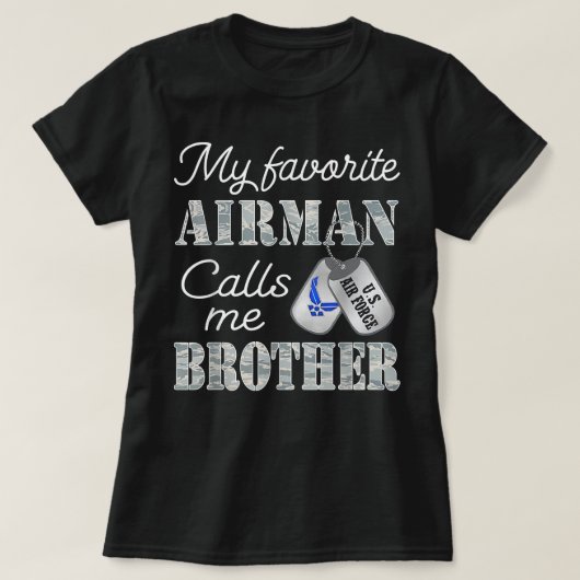 Mein Lieblingsflugzeug nennt mich Brother Air Forc T-Shirt (Design vorne)