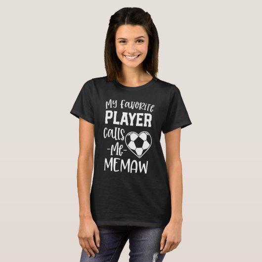 Mein Lieblingsfußball-Spieler ruft mich Memaw T-Shirt (Vorne ganz)