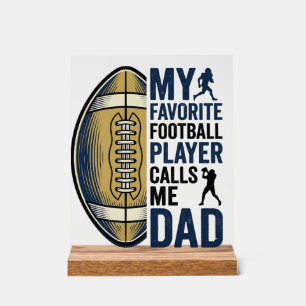 Mein Lieblingsfußballspieler nennt mich Dad Shirt Acrylschild