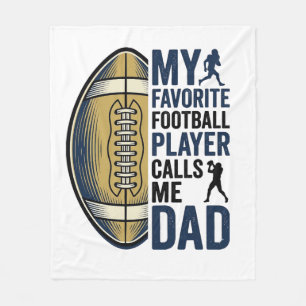 Mein Lieblingsfußballspieler nennt mich Dad-Shirt Fleecedecke