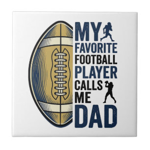 Mein Lieblingsfußballspieler nennt mich Dad Shirt Fliese