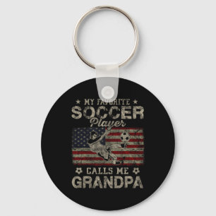Mein Lieblingsfußballspieler nennt mich Opa USA Fl Schlüsselanhänger