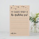 Mein Lieblingsgedächtnis für das GeburtstagsMädche (Stehend Vorderseite)
