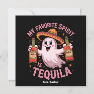 Mein Lieblingsgeist Ist Tequila Halloween Trinken Einladung