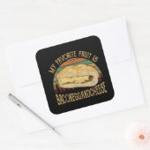 Mein Lieblingsgeschenk mit Fruchtsaft und Käse Quadratischer Aufkleber (Umschlag)