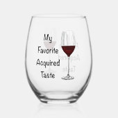 Mein Lieblingsgeschmack Weinglas Ohne Stiel (Rückseite)