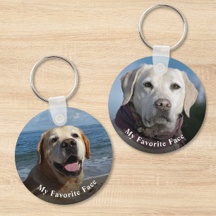 Mein Lieblingsgesicht Haustier Hund Katze Doppelse Schlüsselanhänger