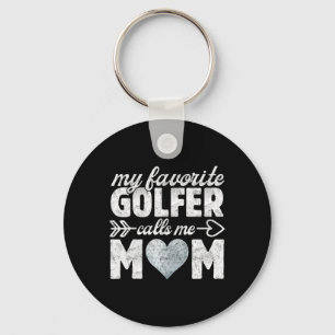 Mein Lieblingsgolfer nennt mich Mom Lustiger Golf- Schlüsselanhänger