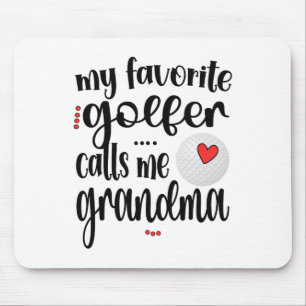 Mein Lieblingsgolfer nennt mich Oma Golf Oma Mousepad
