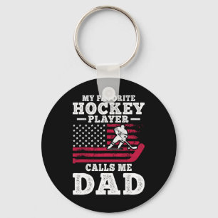 Mein Lieblingshockeyspieler nennt mich Dad USA-Fla Schlüsselanhänger