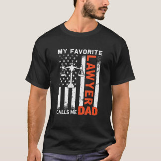 Mein Lieblingsjurist nennt mich Vater USA Flag Vat T-Shirt
