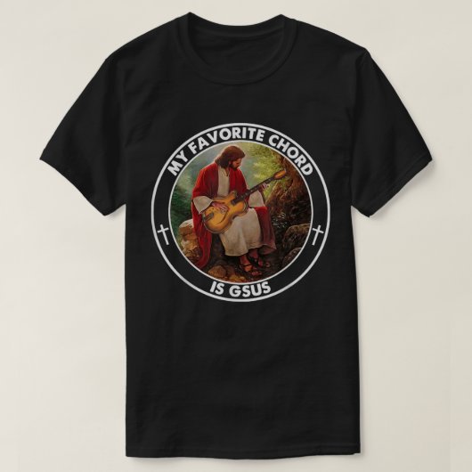 Mein Lieblingskord ist Gsus Jesus Gitarre T-Shirt (Design vorne)