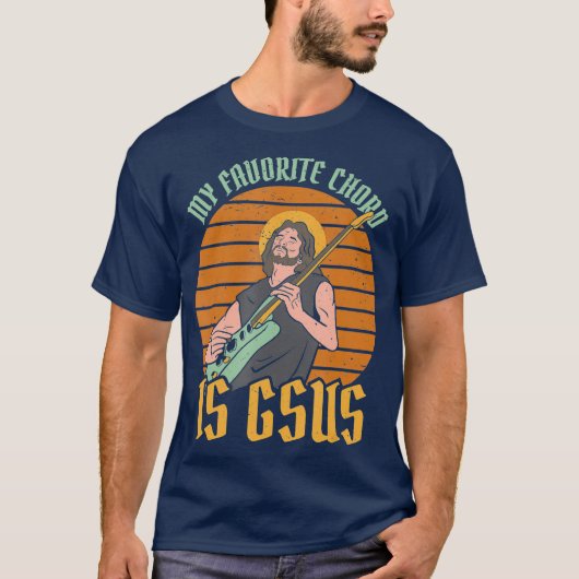 Mein Lieblingskord ist Gsus Jesus Rock EGuitare T-Shirt (Vorderseite)