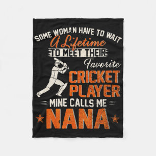 Mein Lieblingskricketspieler nennt mich Nana Funny Fleecedecke