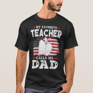 Mein Lieblingslehrer nennt mich Vater Usa Flag Vat T-Shirt