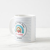 Mein Lieblingslehrer Weihnachtsregenbogen Kaffeetasse (Vorderseite Links)