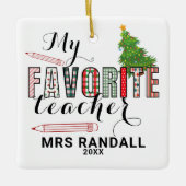 Mein Lieblingslehrer Weihnachtsschmuck (Vorderseite)