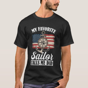 Mein Lieblingsmatrose nennt mich Dad - Stolz Dad v T-Shirt