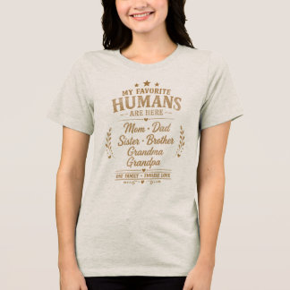 Mein Lieblingsmenschen Sind Hier Passendes Familie Tri-Blend Shirt
